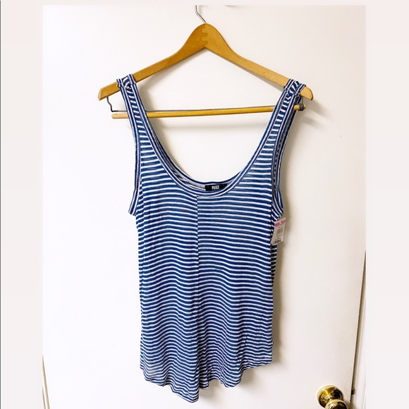 PAIGE Tops - Paige | Blue and White Stripe Tank Top